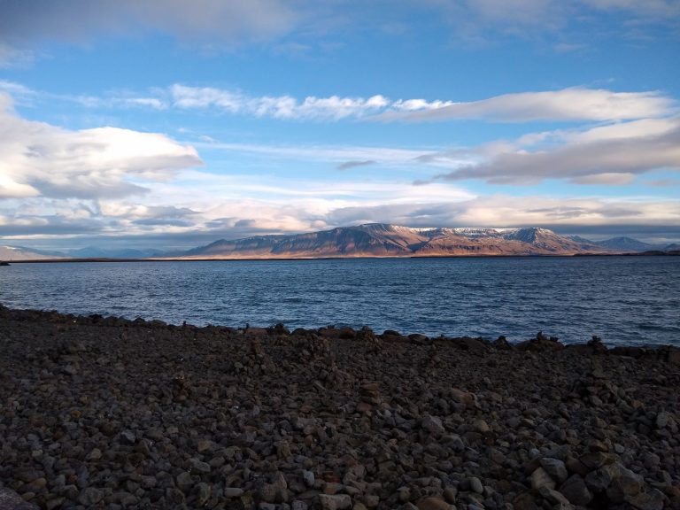 Icland, Reykjavík - Countryside view over Vidheyjarflak, Beach Stones Pyramides