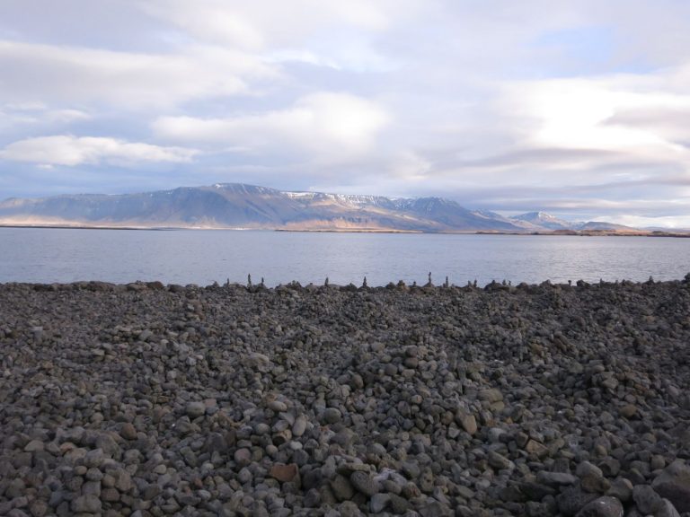 Icland, Reykjavík - Countryside view over Vidheyjarflak, Beach Stones Pyramides