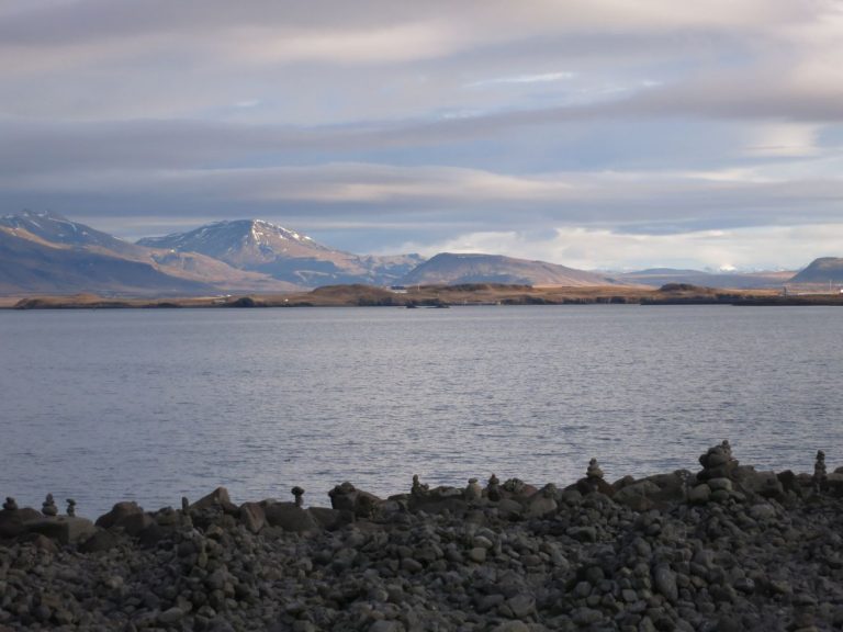 Icland, Reykjavík - Countryside view over Vidheyjarflak, Beach Stones Pyramides