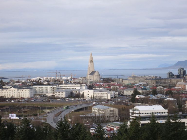 Icland, Reykjavík - City and Landscape view from Perlan - Hallgrimskirkja